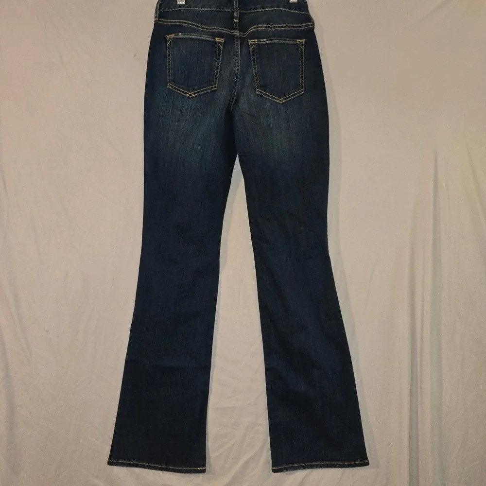 Eddie Bauer Bootcut Jeans 0 Women Dark Wash Curvy StayShape Stretch Denim